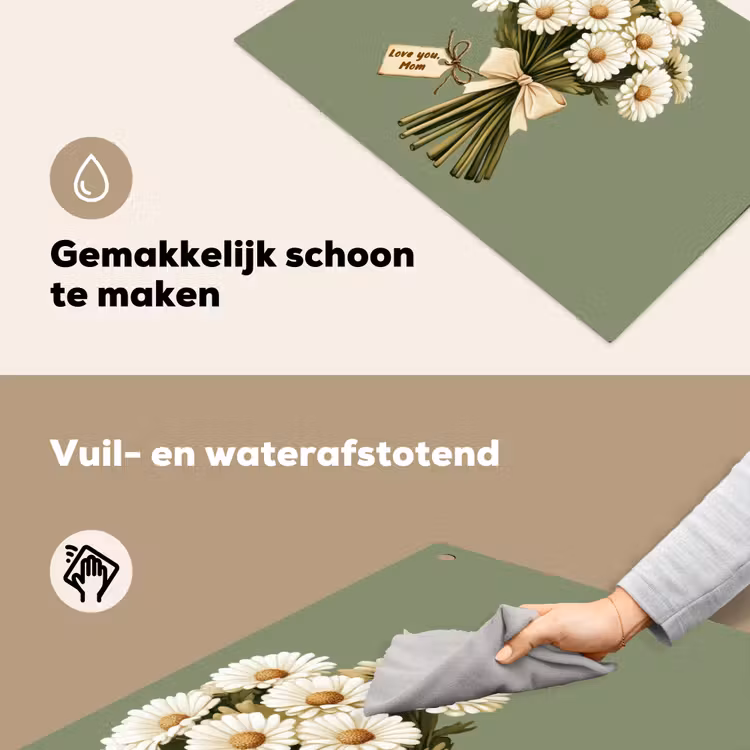 Lint - Boeket - Groen - Quote Inductie beschemer met haakjes klein -ky-schoon-nl