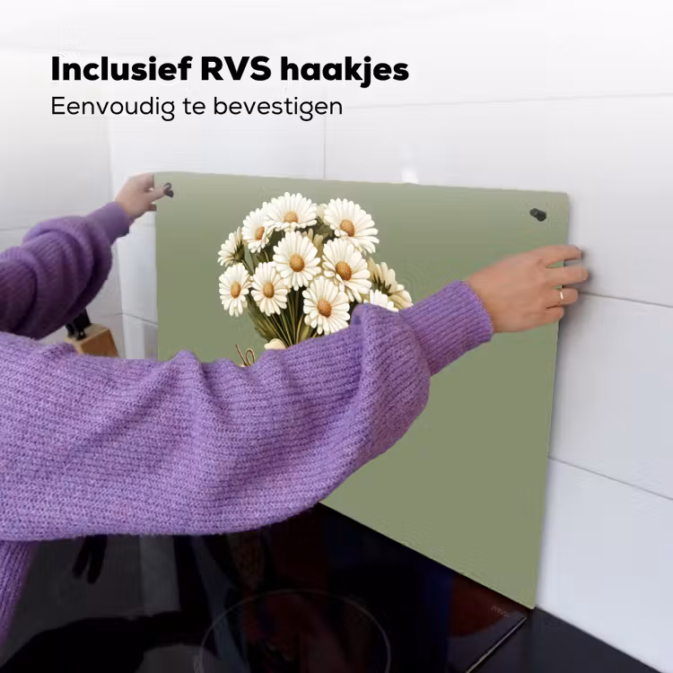 Lint - Boeket - Groen - Quote Inductie beschemer met haakjes klein -ky-ophangen-nl
