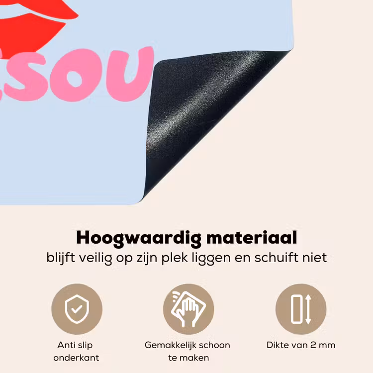 Lippen - Bisou - Blauw Inductie beschemer met haakjes klein -ky-onderkant-nl