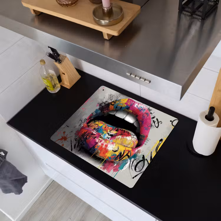 Lippen - Graffiti - Expressief Inductie beschemer met haakjes middel -sfeer1