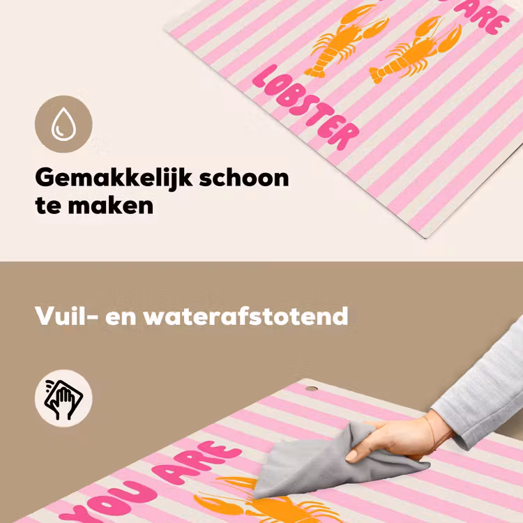 Lobster - Love - Valentijn Inductie beschemer met haakjes klein -ky-schoon-nl