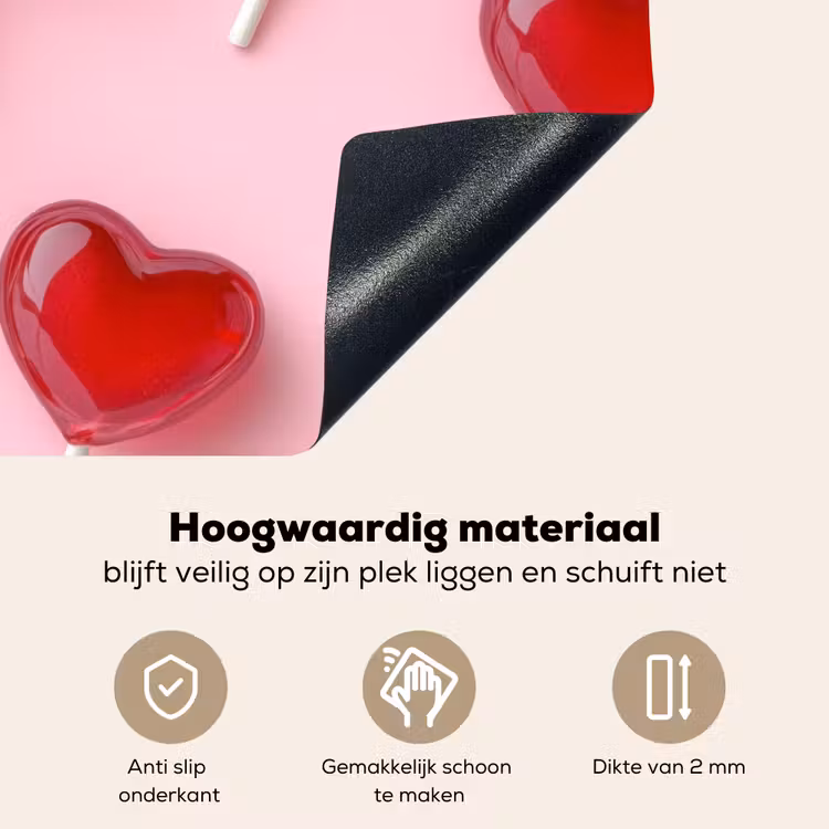 Lollies - Hartjes - Roze Inductie beschemer met haakjes klein -ky-onderkant-nl