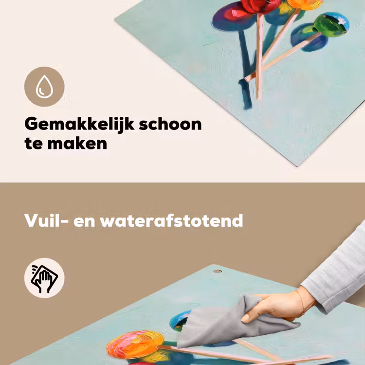 Lollys - Schaduw - Drie - Blauw Inductie beschemer met haakjes middel -ky-schoon-nl