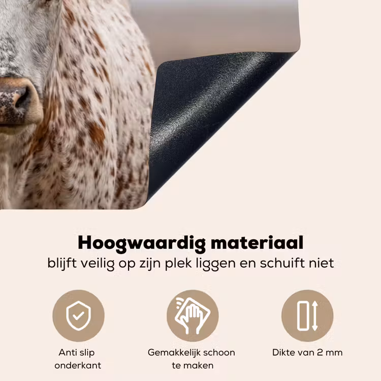 Longhorn - Grasveld - Dier Inductie beschemer met haakjes klein -ky-onderkant-nl