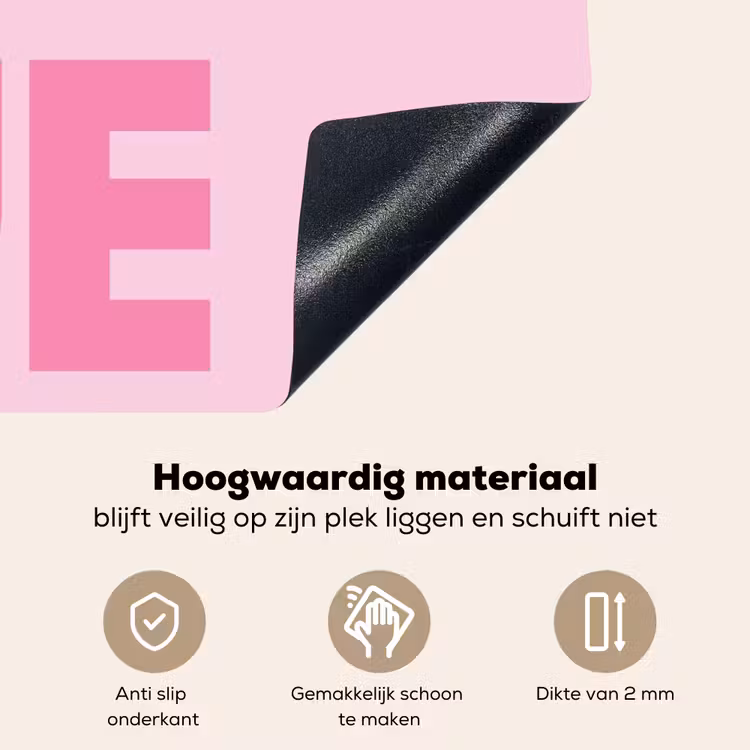 Love - Roze - Hart - Valentijn Inductie beschemer met haakjes klein -ky-onderkant-nl