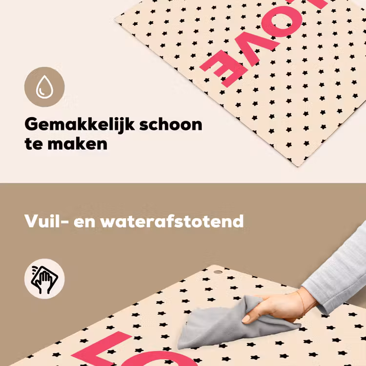 Love - Stippen - Roze Inductie beschemer met haakjes klein -ky-schoon-nl