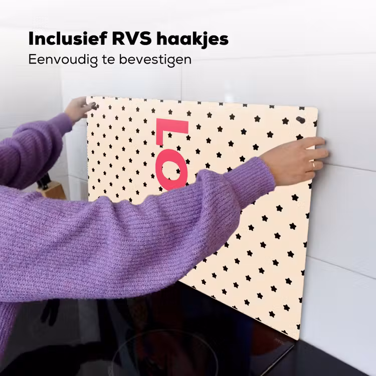 Love - Stippen - Roze Inductie beschemer met haakjes klein -ky-ophangen-nl