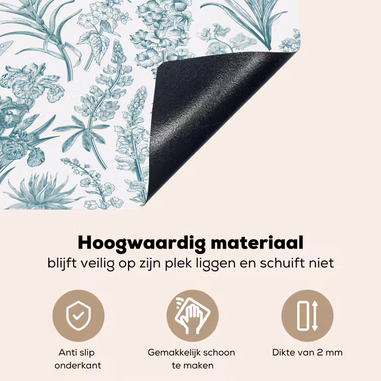 Lovely - Garden - Emerald Inductie beschemer met haakjes klein 777 -ky-onderkant-nl