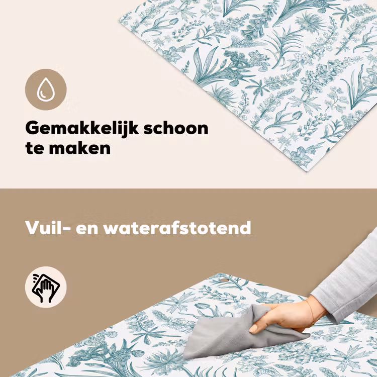 Lovely - Garden - Emerald Inductie beschemer met haakjes klein 777 -ky-schoon-nl