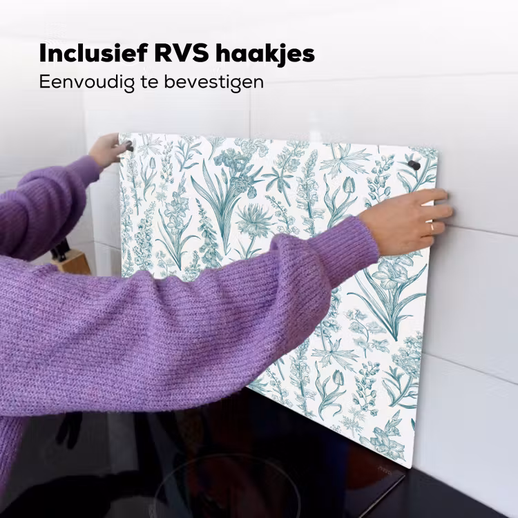 Lovely - Garden - Emerald Inductie beschemer met haakjes klein 777 -ky-ophangen-nl