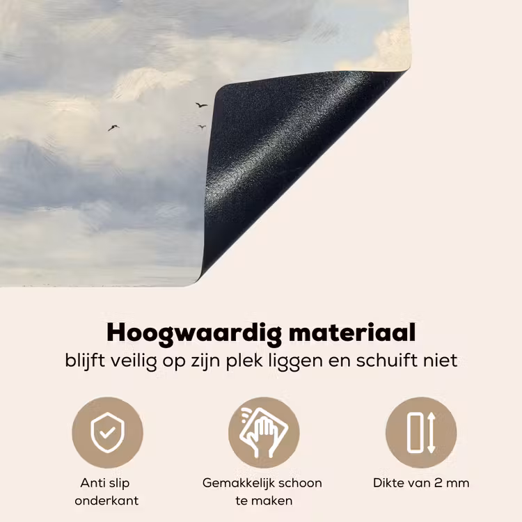 Lucht - Wolken - Natuur - Klassiek - Blauw Inductie beschemer met haakjes klein -ky-onderkant-nl