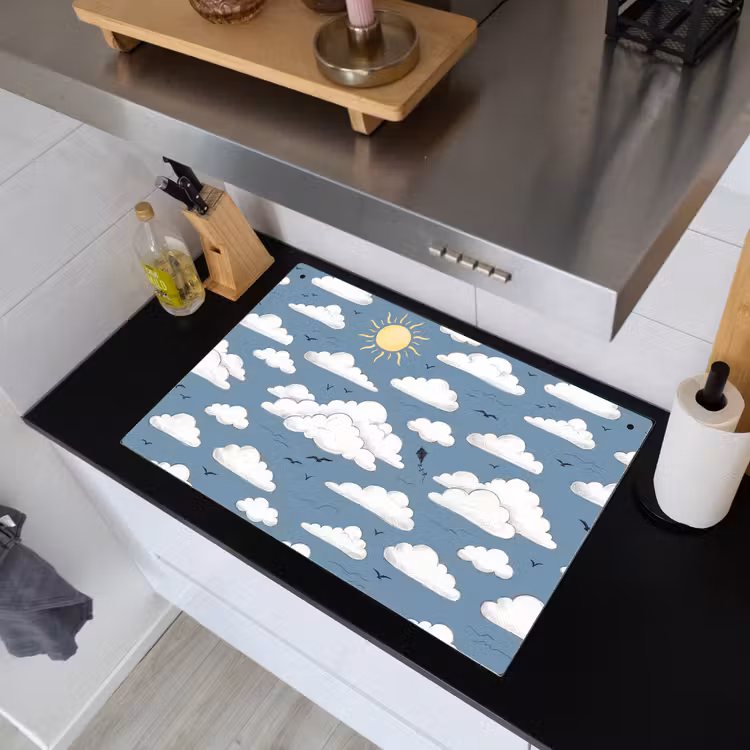 Lucht - Zon - Wolken - Natuur - Blauw Inductie beschemer met haakjes klein -sfeer1