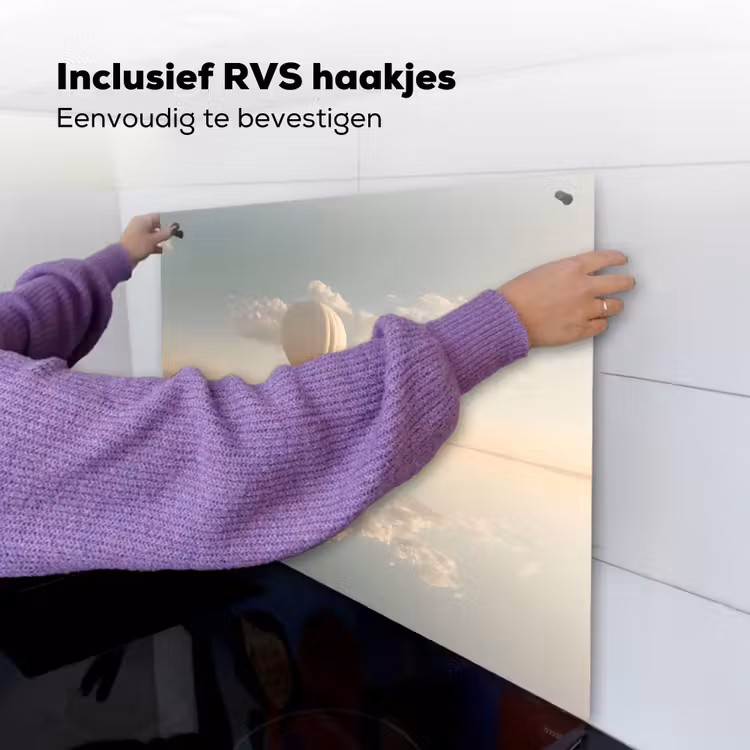 Luchtballon - Wolken - Water - Blauw Inductie beschemer met haakjes middel -ky-ophangen-nl