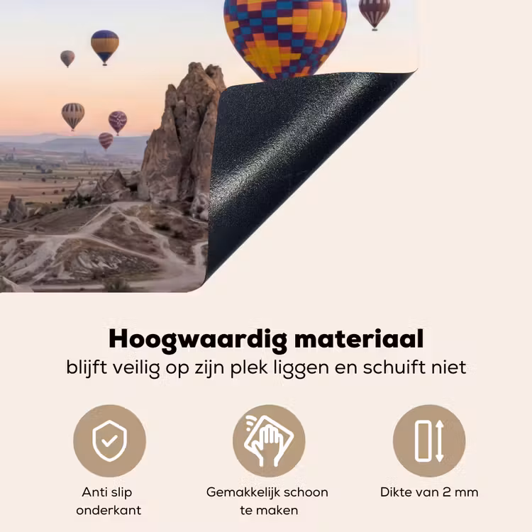 Luchtballonnen - Rotsen - Zonsopgang Inductie beschemer met haakjes klein -ky-onderkant-nl