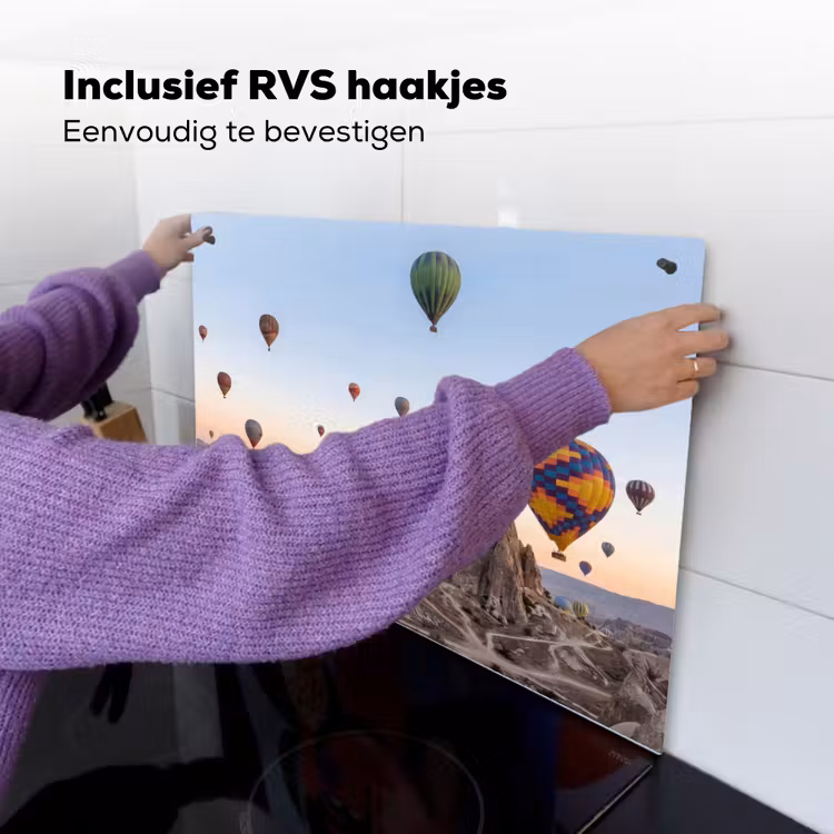 Luchtballonnen - Rotsen - Zonsopgang Inductie beschemer met haakjes klein -ky-ophangen-nl