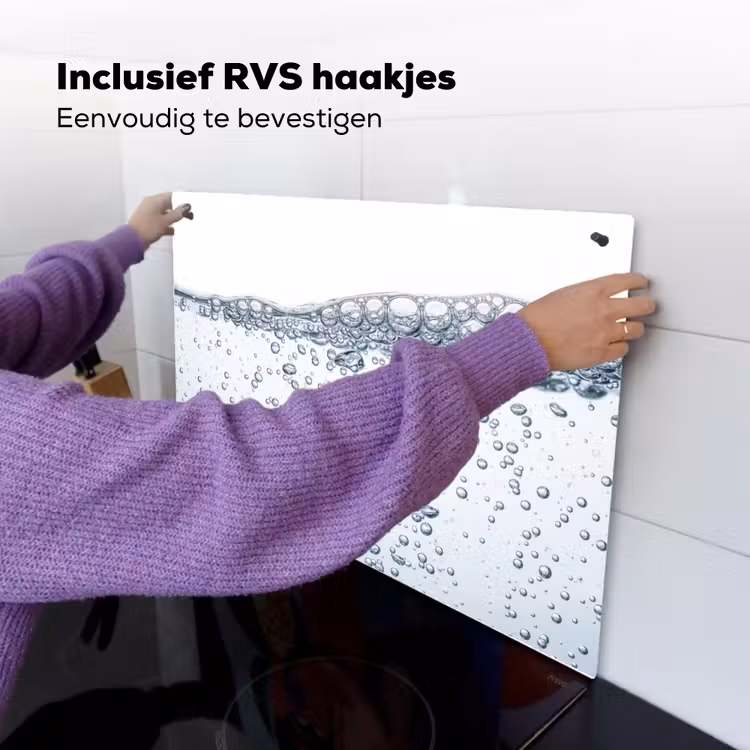 Luchtbellen - Water - Dynamisch Inductie beschemer met haakjes klein -ky-ophangen-nl