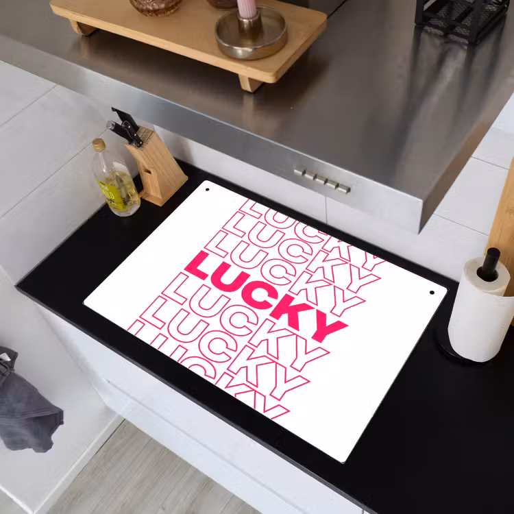 Lucky - Roze - Patroon Inductie beschemer met haakjes klein -sfeer1