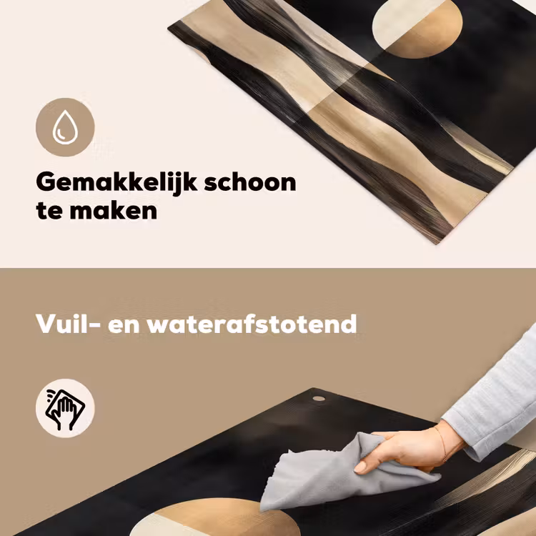 Maan - Cirkel - Goud Inductie beschemer met haakjes klein -ky-schoon-nl