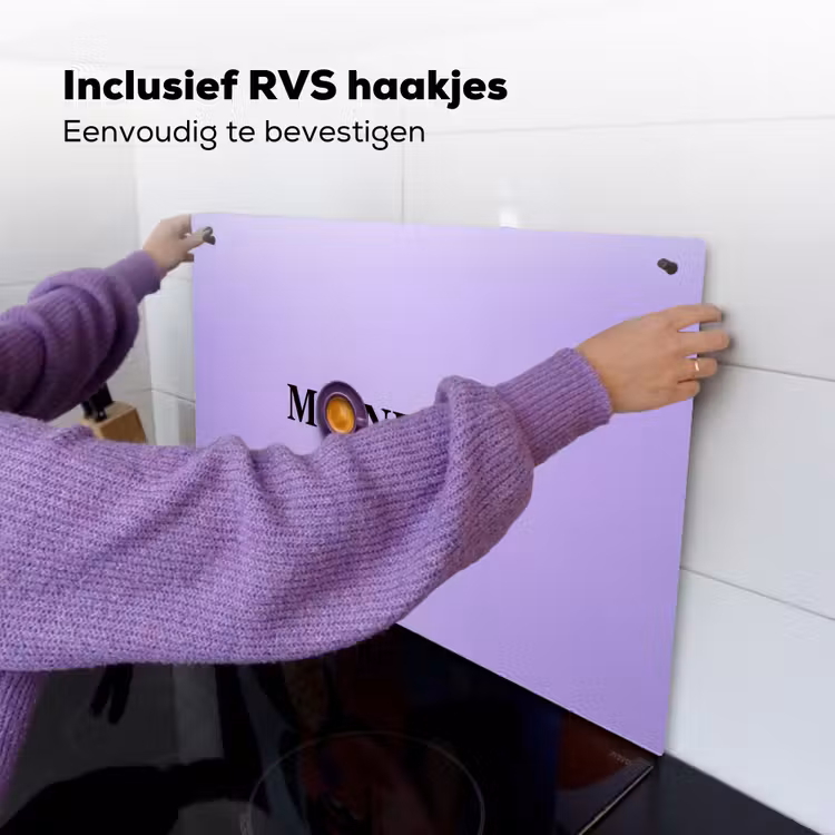 Maandag - Mok - Koffie - Paars Inductie beschemer met haakjes klein -ky-ophangen-nl