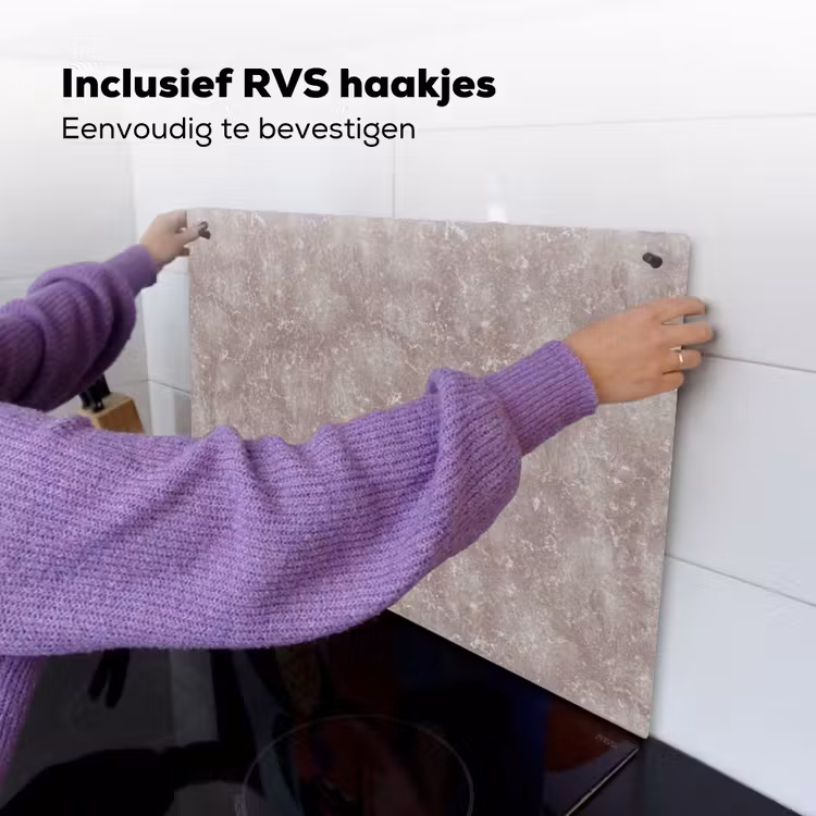 Marmer - Patroon - Mauve Inductie beschemer met haakjes klein 777 -ky-ophangen-nl