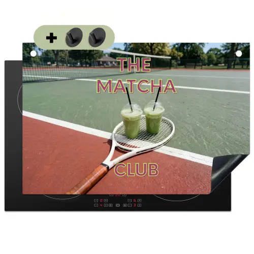 Matcha Club - Tennis - Matcha Inductie beschemer met haakjes klein -3d