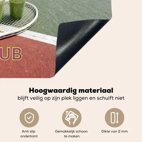 Matcha Club - Tennis - Matcha Inductie beschemer met haakjes klein -ky-onderkant-nl