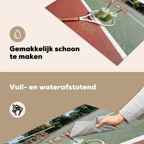 Matcha Club - Tennis - Matcha Inductie beschemer met haakjes klein -ky-schoon-nl