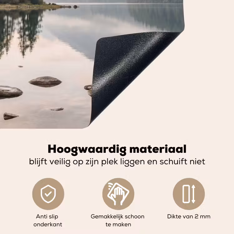 Meer - Bergen - Landschap - Groen Inductie beschemer met haakjes klein -ky-onderkant-nl