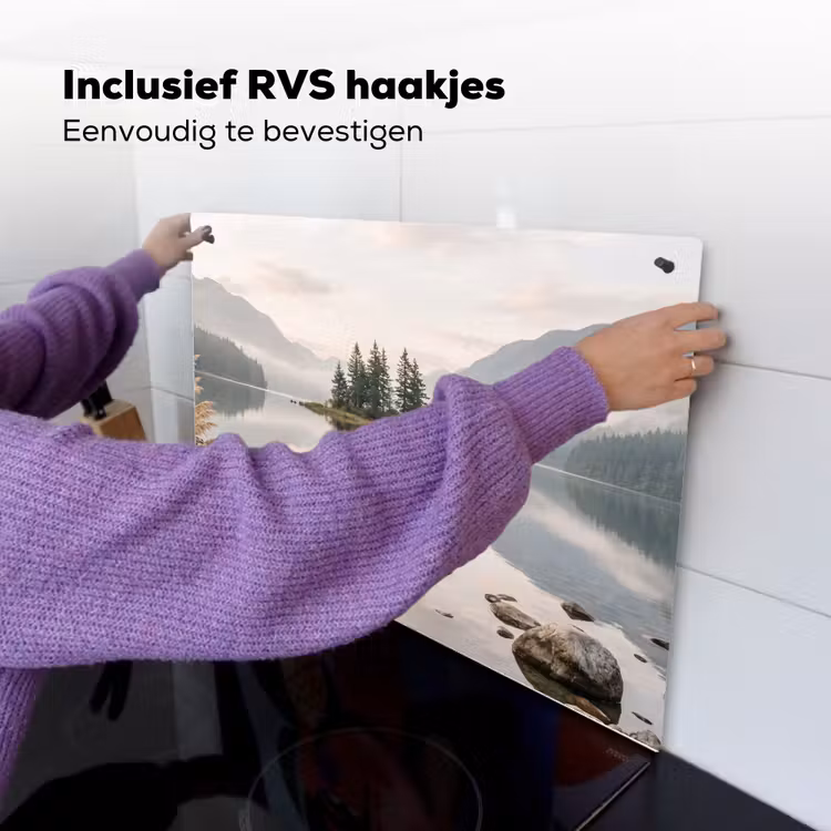 Meer - Bergen - Landschap - Groen Inductie beschemer met haakjes klein -ky-ophangen-nl