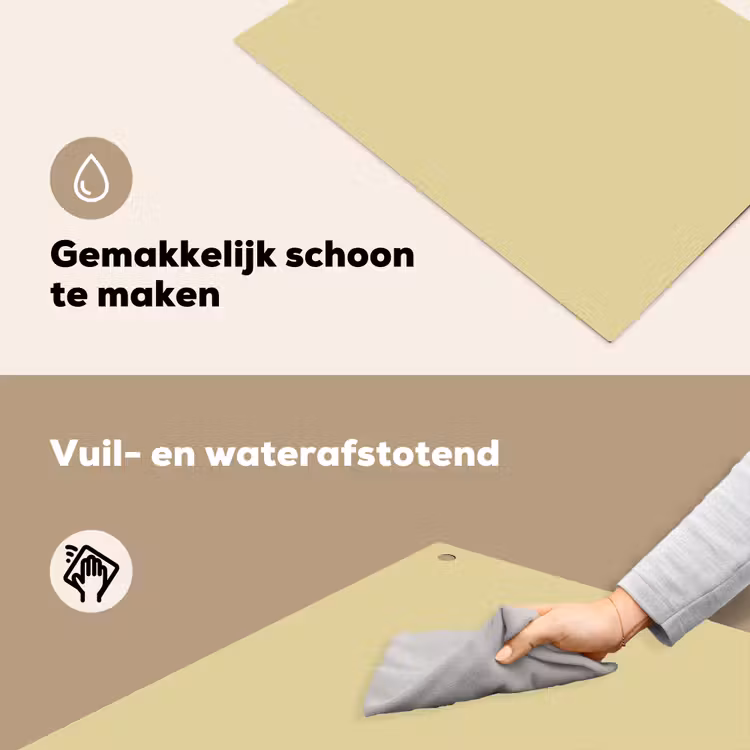 Mellow - Touch - Geel Inductie beschemer met haakjes klein 777 -ky-schoon-nl