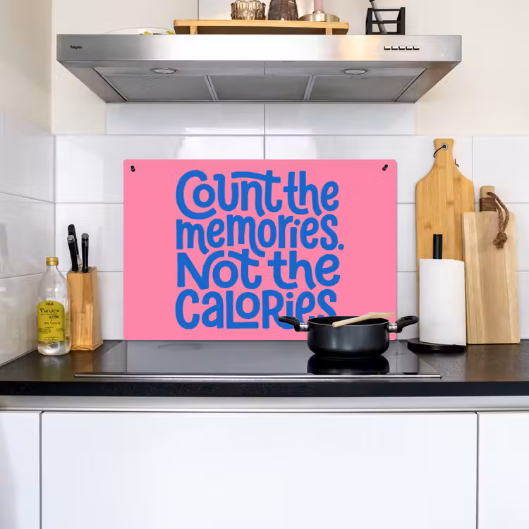Memories - Roze - Blauw - Quote Inductie beschemer met haakjes klein -sfeer2