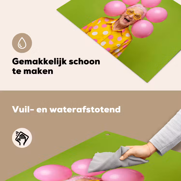 Mens - Ballonnen - Feest - Kleurrijk - Roze Inductie beschemer met haakjes klein -ky-schoon-nl