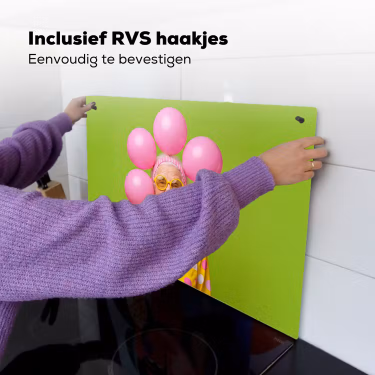 Mens - Ballonnen - Feest - Kleurrijk - Roze Inductie beschemer met haakjes klein -ky-ophangen-nl