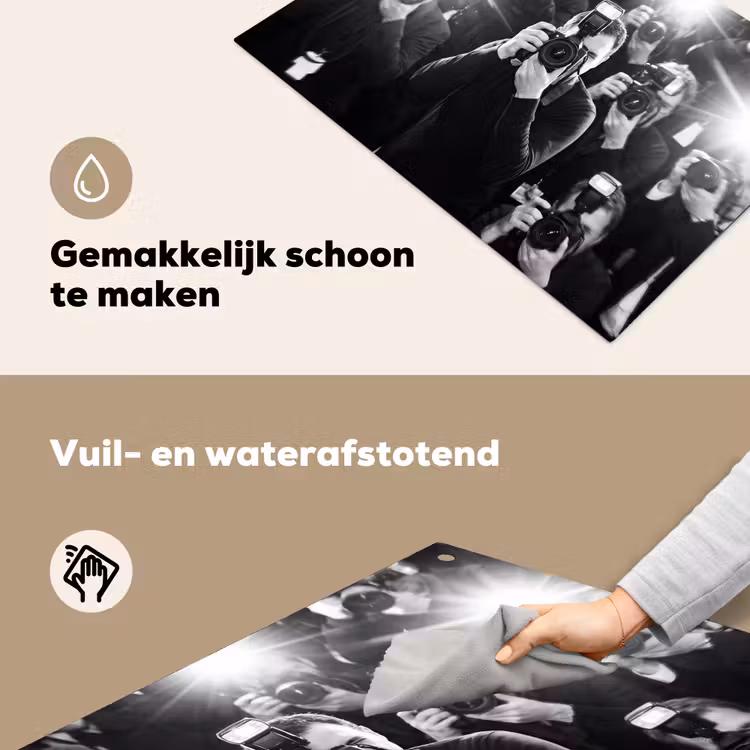 Mensen - Camera - Flitslicht - Zwart-wit - Media Inductie beschemer met haakjes klein -ky-schoon-nl