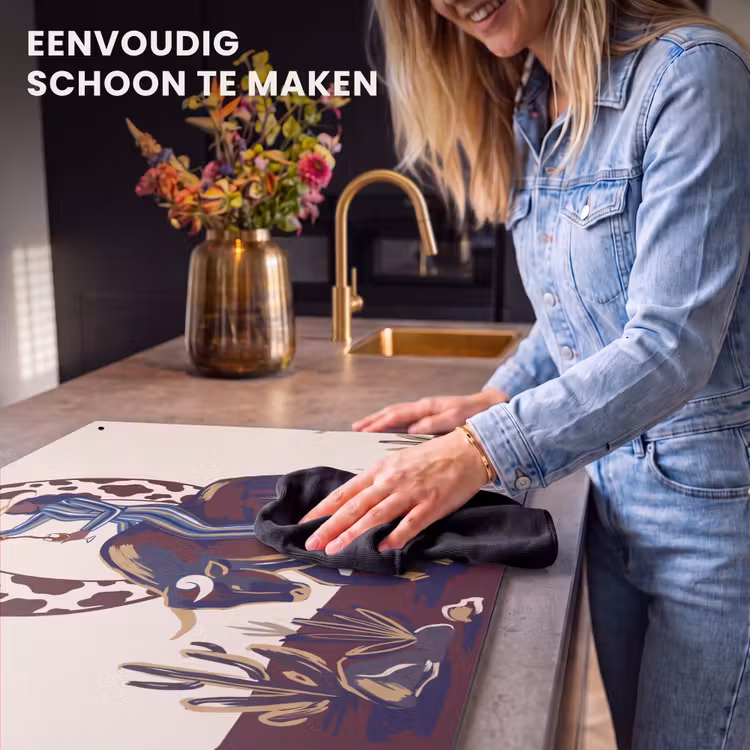 Mensen - Dieren - Cowboy - Abstract - Kleurrijk Inductie beschemer met haakjes klein -ky-schoon-nl