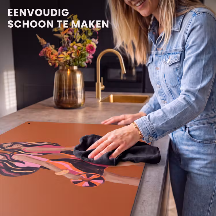 Mensen - Duo - Mode - Illustratie - Kleurrijk Inductie beschemer met haakjes klein -ky-schoon-nl