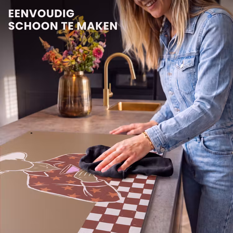 Mensen - Hoed - Cocktail - Abstract - Modern Inductie beschemer met haakjes klein -ky-schoon-nl