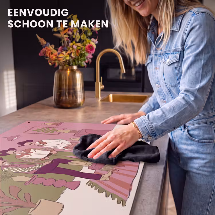 Mensen - Mannen - Hoeden - Retro - Interieur Inductie beschemer met haakjes klein -ky-schoon-nl