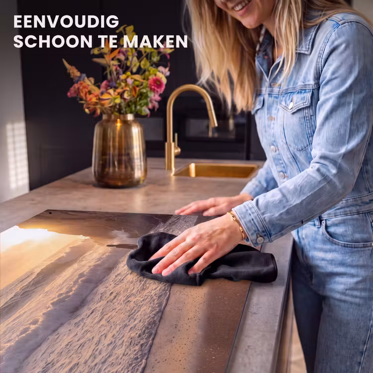 Mensen - Oceaan - Zonsondergang - Kust - Goud Inductie beschemer met haakjes klein -ky-schoon-nl