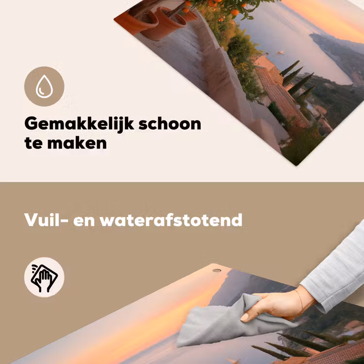 Middelandse zee - Sinaasappel - Heuvels - Zee Inductie beschemer met haakjes klein -ky-schoon-nl