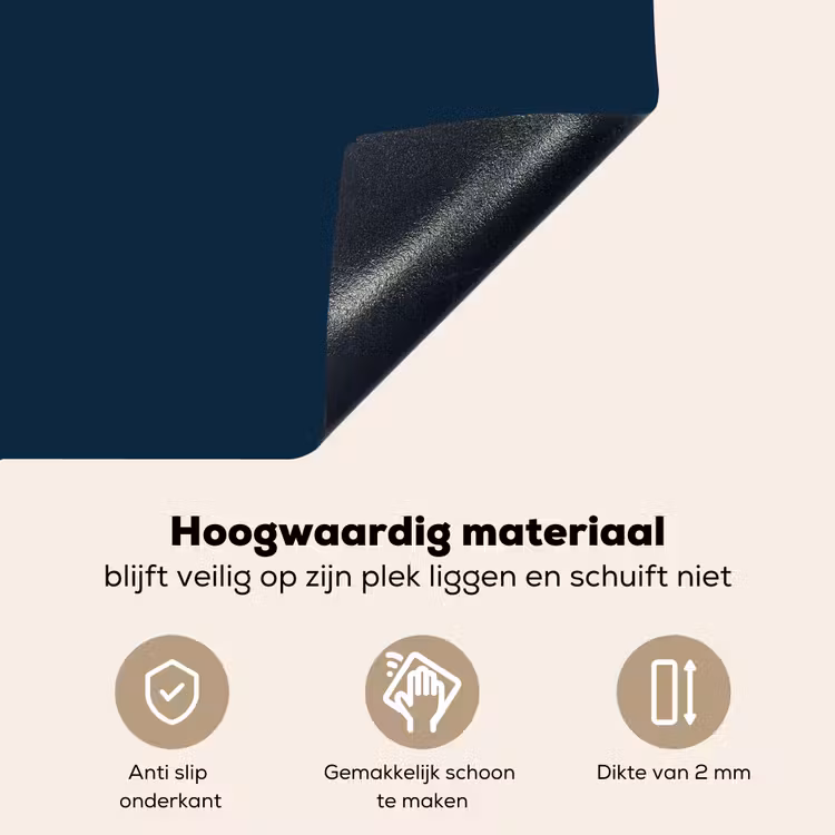 Midnight - Blue - Blauw Inductie beschemer met haakjes klein 777 -ky-onderkant-nl