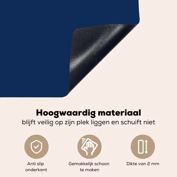 Midnight - Navy - Blauw Inductie beschemer met haakjes klein 777 -ky-onderkant-nl