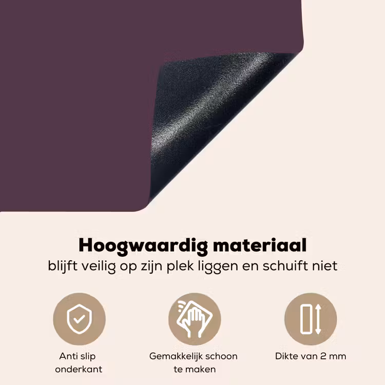 Midnight - Plum - Paars Inductie beschemer met haakjes klein 777 -ky-onderkant-nl