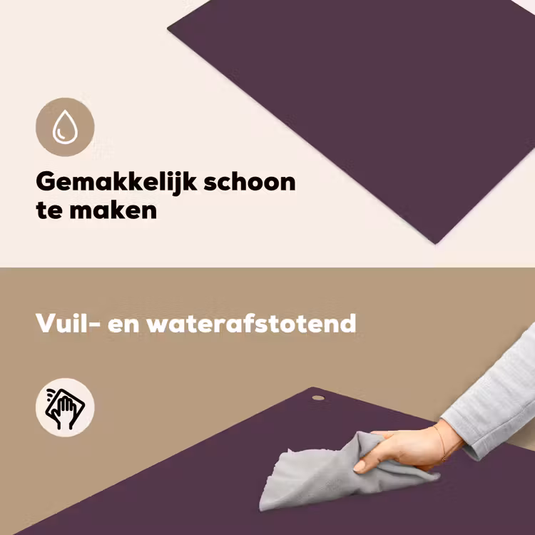 Midnight - Plum - Paars Inductie beschemer met haakjes klein 777 -ky-schoon-nl