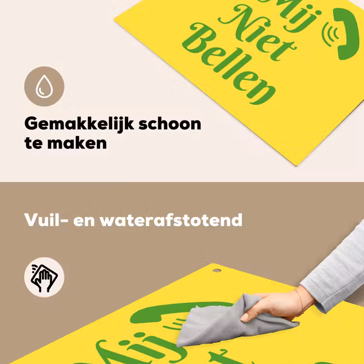 Mij niet bellen - Telefoon - Geel Inductie beschemer met haakjes klein -ky-schoon-nl