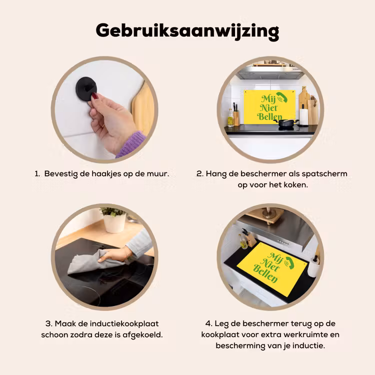 Mij niet bellen - Telefoon - Geel Inductie beschemer met haakjes klein -ky-gebruik-nl
