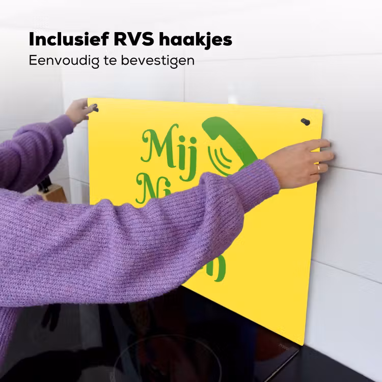 Mij niet bellen - Telefoon - Geel Inductie beschemer met haakjes klein -ky-ophangen-nl