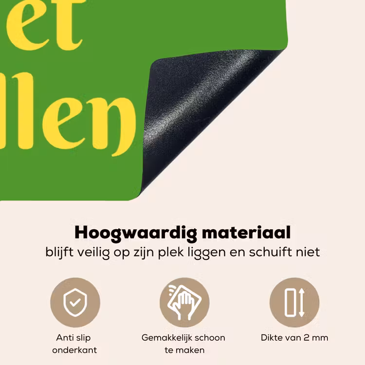 Mij niet bellen - Telefoon - Groen Inductie beschemer met haakjes klein -ky-onderkant-nl