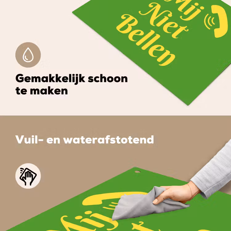 Mij niet bellen - Telefoon - Groen Inductie beschemer met haakjes klein -ky-schoon-nl