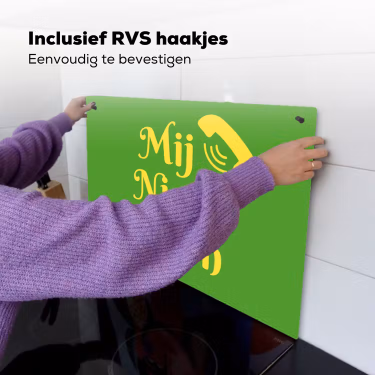 Mij niet bellen - Telefoon - Groen Inductie beschemer met haakjes klein -ky-ophangen-nl